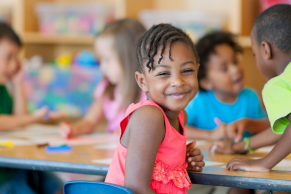 young girl smiling